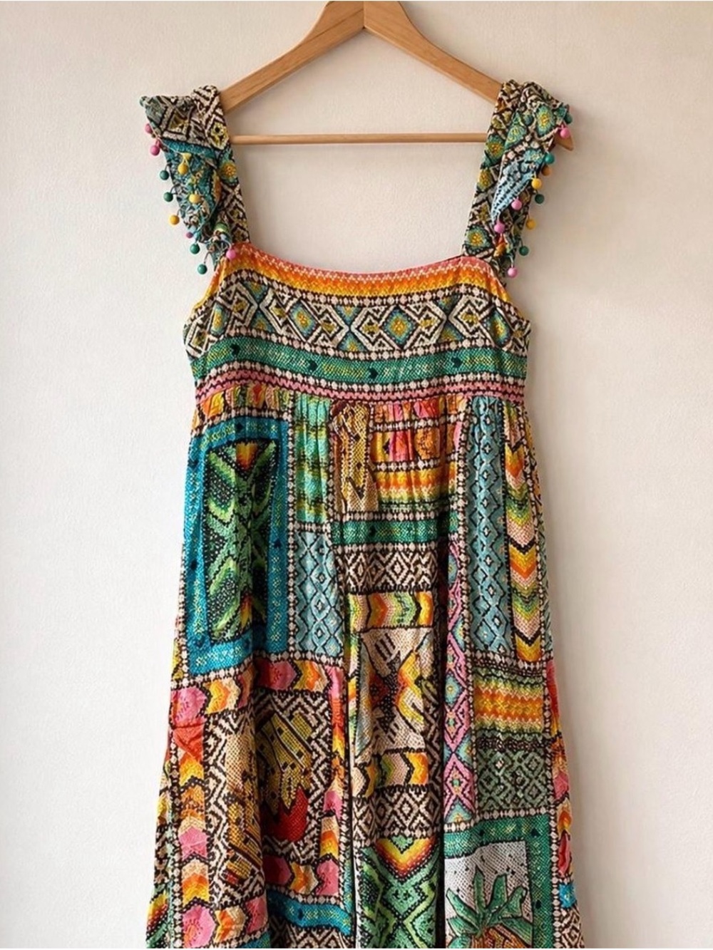 Farm RioColorful Patchwork Maxi Dress